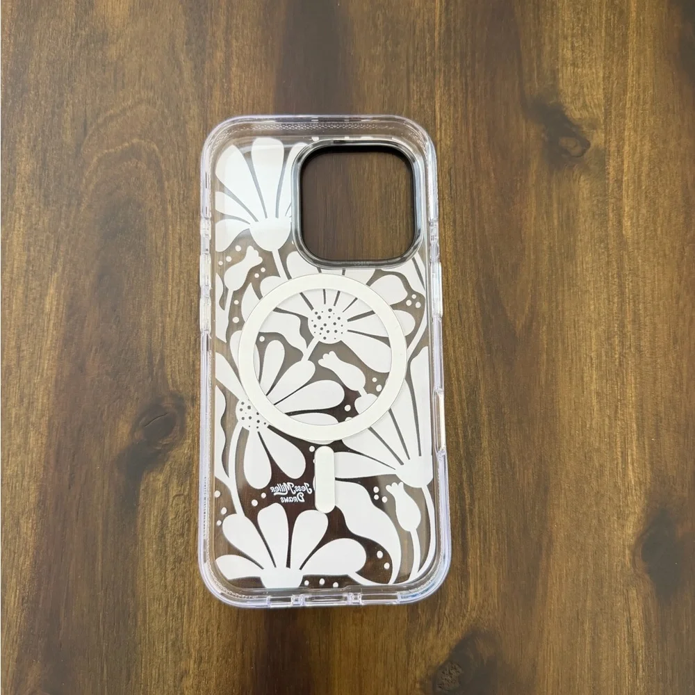 Casetify Pink Blue Floral Clear iPhone Case
